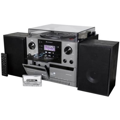 Soundmaster Elite line MCD5600SW/ Gramofon/ CD/ 2x kazeta/ BT/ DAB+/ MP3/ 2x5W/ Stříbrno-černá