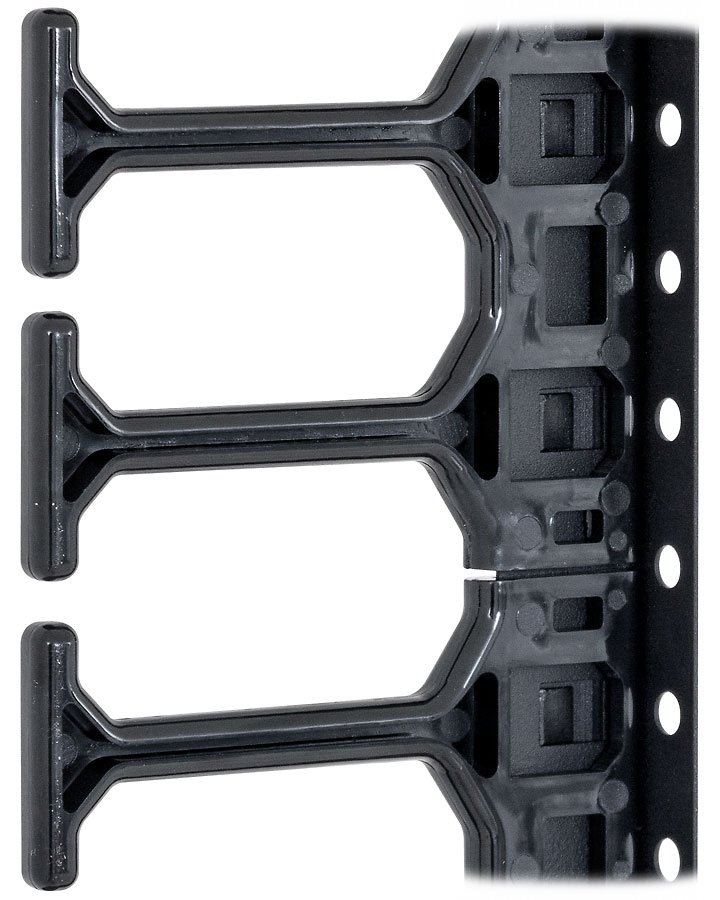 Triton Vyvazovací hřeben, jednořadý pro rozvaděč výšky 42U (1681 mm), výška trnu 75 mm,  černý