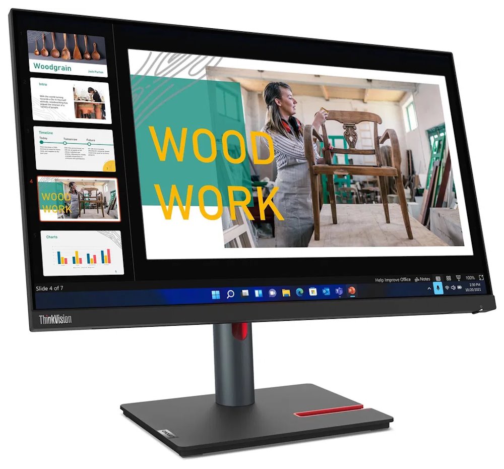 Lenovo P24q-30/ 23,8" IPS/ 2560x1440/ 16:9/ 300cd/m2cmd/ 1000:1 / 4ms/ HDMI/ DP/ USB/ jack/ VESA/ PIVOT/ černý