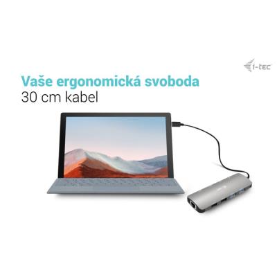 i-tec dokovací stanice USB-C Metal Nano 2x HDMI, Power Delivery 100W + univerzální nabíječka 100W (bundle)