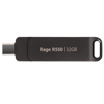 PATRIOT RAGE R550 32GB / USB Typ-A + USB Typ-C / USB 3.2 Gen 1 / šedá