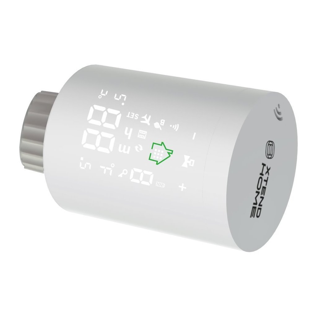 Xtend Home Tuya chytrý set brána Zigbee + 2x termostatická hlavice dispej na boku