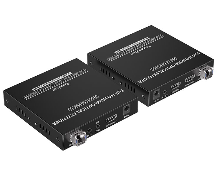 XtendLan HDMI přenos po optice, jedno vlákno, do 40km, SC konektor, 1080p, s IR přenosem ovládání, pár