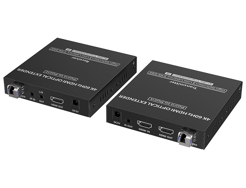 XtendLan HDMI přenos po optice, jedno vlákno, do 40km, SC konektor, 4k, s IR přenosem ovládání, pár