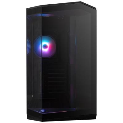 MSI skříň MAG PANO 100R PZ Black/ bez zdroje/ levé a přední sklo/ 4x 120 mm A-RGB fan/ 1x USB-C/ 1x USB3.2/ černá