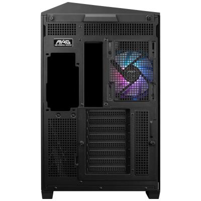 MSI skříň MAG PANO 100R PZ Black/ bez zdroje/ levé a přední sklo/ 4x 120 mm A-RGB fan/ 1x USB-C/ 1x USB3.2/ černá