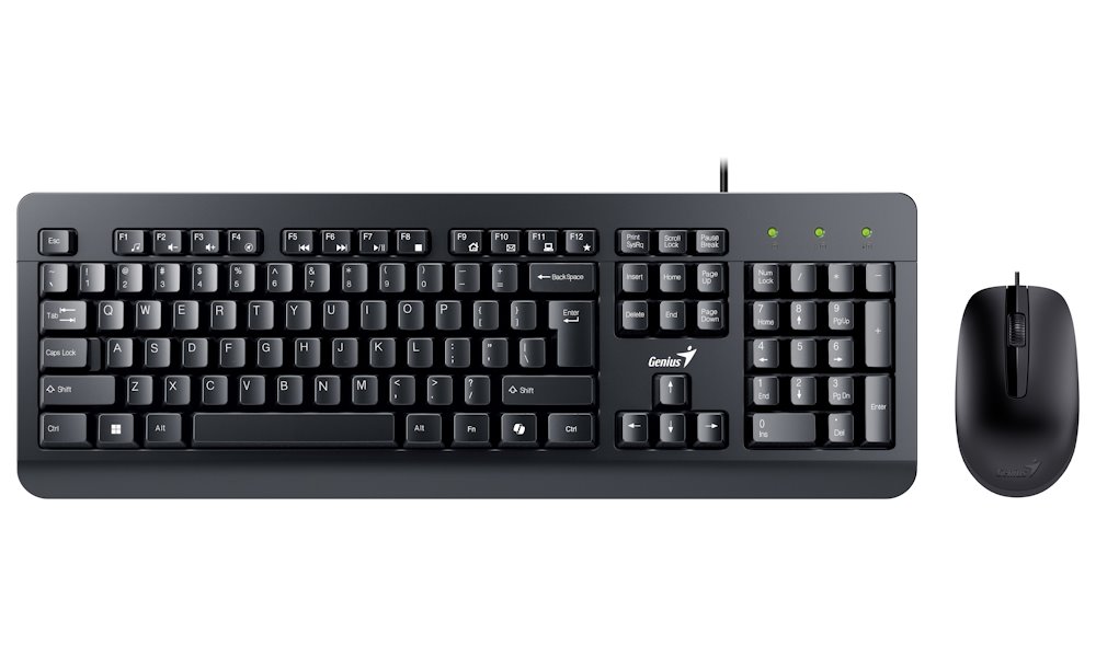 GENIUS KM-160/ Drátový set/ Copilot/ USB/ černá/ CZ+SK layout