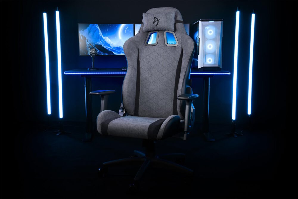 AROZZI herní židle AVANTI Soft Fabric Ash/ látkový povrch/ šedá