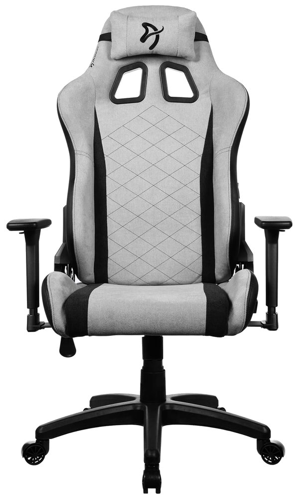 AROZZI herní židle AVANTI Soft Fabric Light Grey/ látkový povrch/ světle šedá