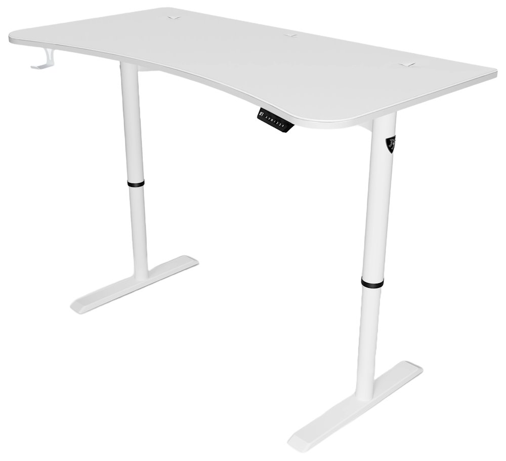 AROZZI herní stůl ARENA MOTO WHITE/ motorizovaný/ nastavení výšky 72 - 118 cm/ bílý