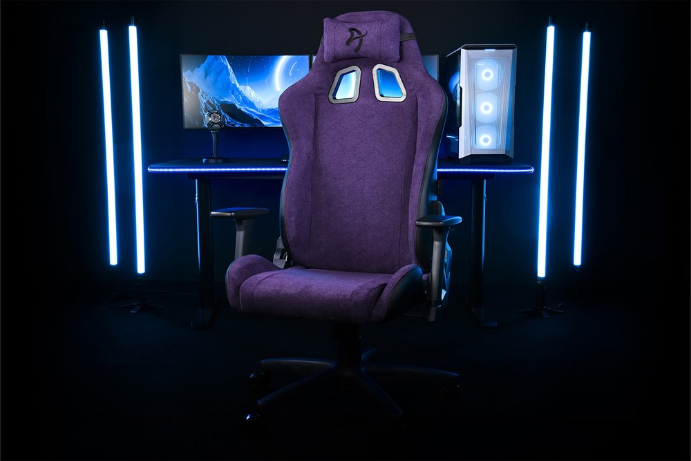 AROZZI herní židle AVANTI Soft Fabric Pure Purple/ látkový povrch/ fialová