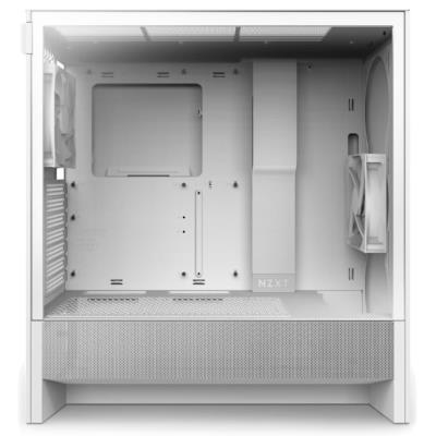 NZXT skříň H5 Flow edition / 2x120 mm fan / USB 3.0 / USB-C 3.1 / průhledná bočnice / mesh panel / bílá