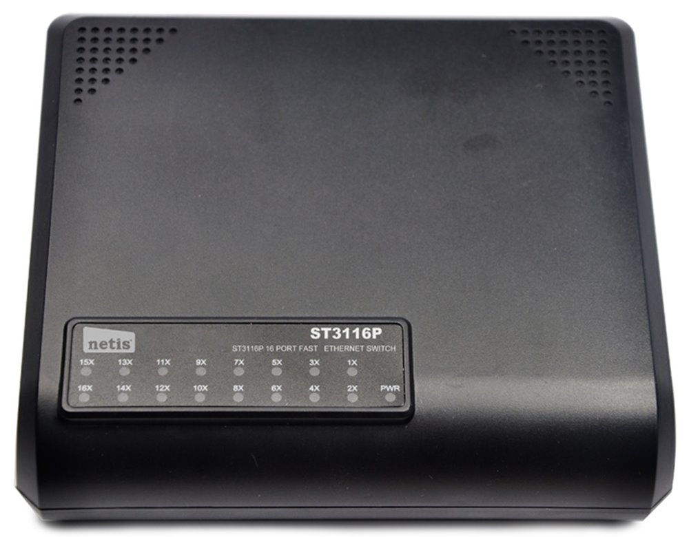 STONET by Netis ST-3116P  Switch 16x 10/100, plastový, GREEN, na stěnu/stůl