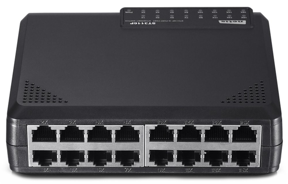 STONET by Netis ST-3116P  Switch 16x 10/100, plastový, GREEN, na stěnu/stůl