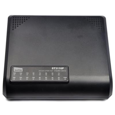 STONET by Netis ST-3116P  Switch 16x 10/100, plastový, GREEN, na stěnu/stůl