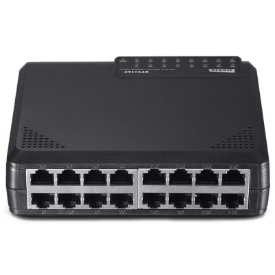 STONET by Netis ST-3116P  Switch 16x 10/100, plastový, GREEN, na stěnu/stůl