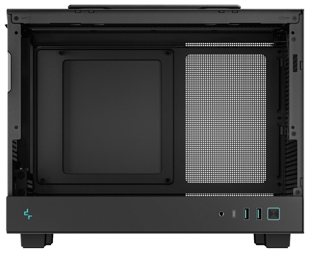 DEEPCOOL skříň CH160 / miniITX / USB 3.0 / USB-C / prosklená bočnice / držadlo / černá