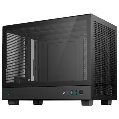 DEEPCOOL skříň CH160 / miniITX / USB 3.0 / USB-C / prosklená bočnice / držadlo / černá