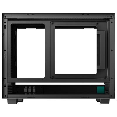 DEEPCOOL skříň CH160 / miniITX / USB 3.0 / USB-C / prosklená bočnice / držadlo / černá