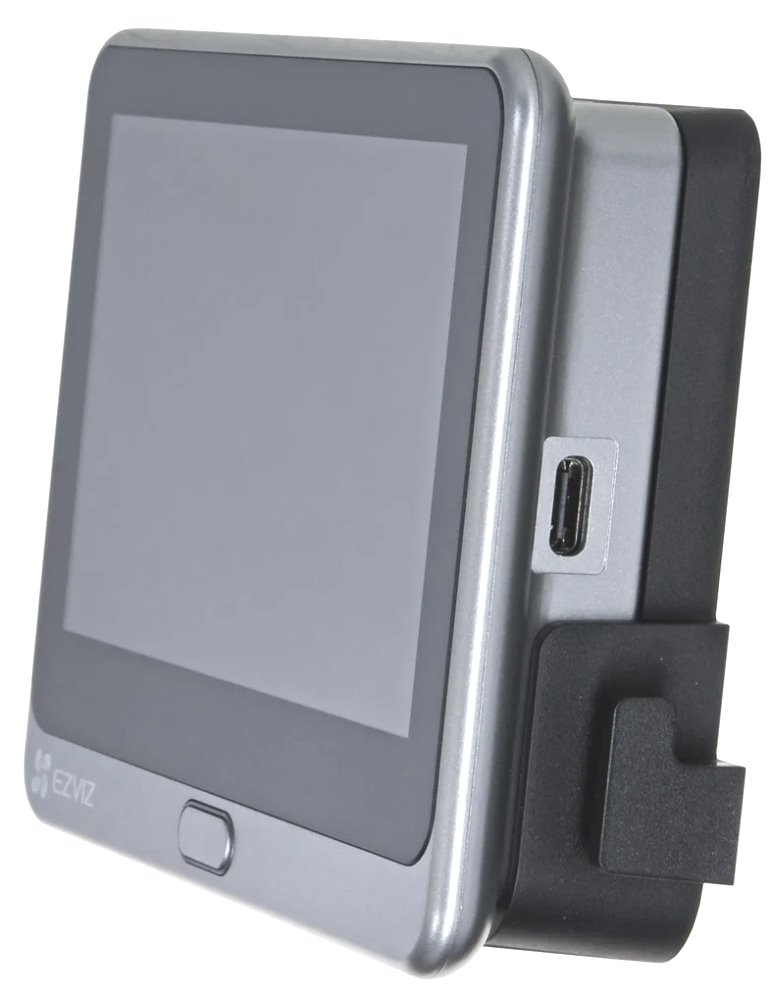 EZVIZ chytrý dveřní videotelefon DP2 2K/ Wi-Fi/ kamera 2304 x 1296/ H.265/ kukátko/ zvonek/ IR do 5m/ PIR/ LCD 4,3"