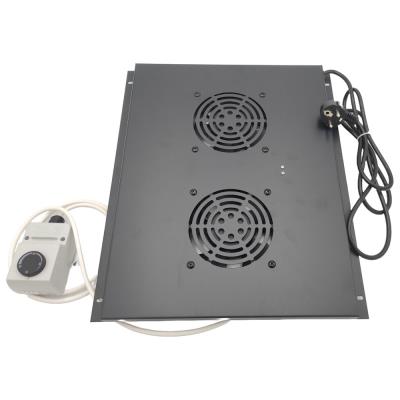XtendLan Stropní Ventilace pro stojanové rozvadeče ECO hloubky 600mm, 2x ventilátor s termostatem