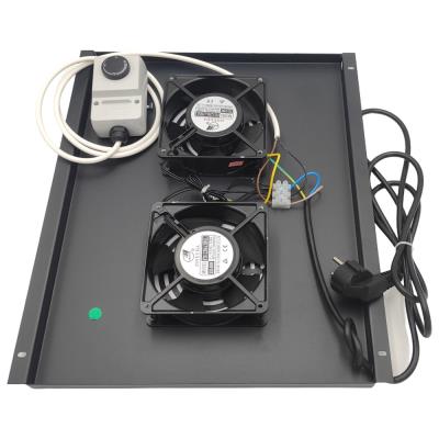 XtendLan Stropní Ventilace pro stojanové rozvadeče ECO hloubky 600mm, 2x ventilátor s termostatem
