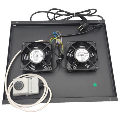 XtendLan Stropní Ventilace pro stojanové rozvadeče ECO hloubky 600mm, 2x ventilátor s termostatem