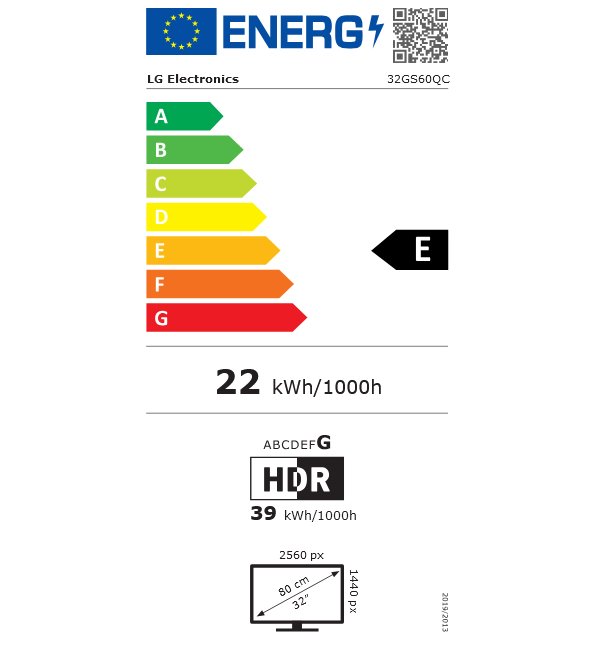 LG monitor 32GS60QC-B  VA 31,5"/ 2560x1440 / 180Hz/ 300cdm / 1ms/ 3000:1/DP/HDMI/ černý