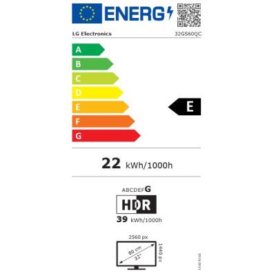 LG monitor 32GS60QC-B  VA 31,5"/ 2560x1440 / 180Hz/ 300cdm / 1ms/ 3000:1/DP/HDMI/ černý