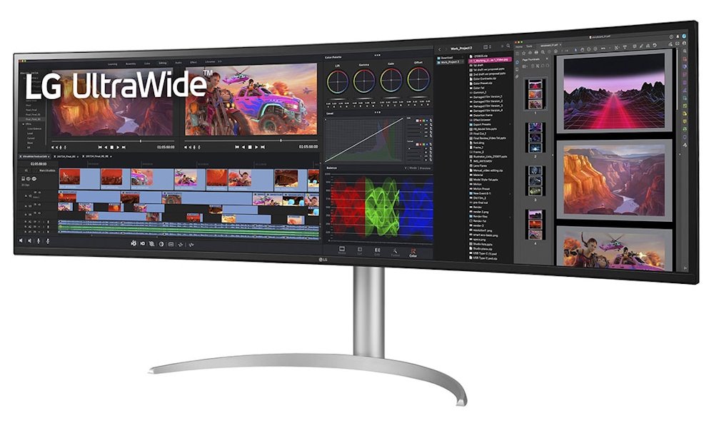 LG monitor 49WQ95C-W  IPS 49"/ 5120x1440 / 144Hz/400cdm / 5ms/ 1000:1/DP/HDMI/USB/ černo/stříbrný