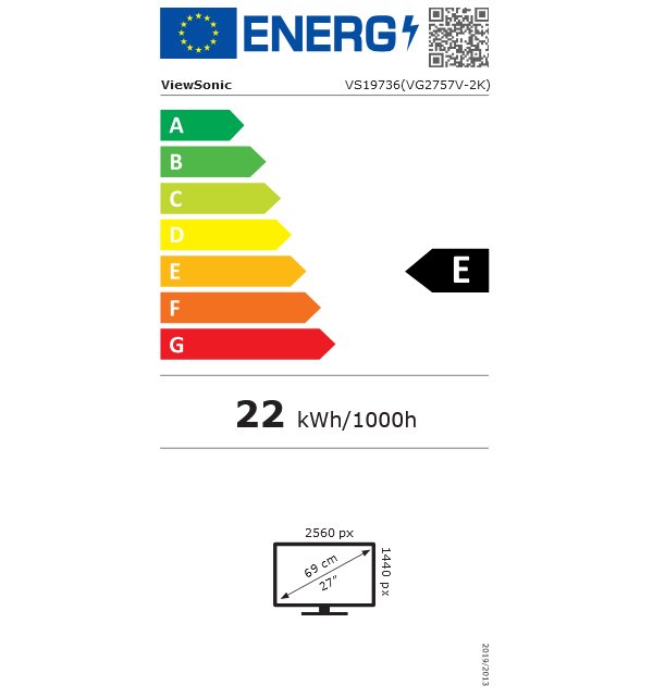 ViewSonic VG2757V-2K / 27"/ IPS/ 16:9/ 2560x1440/ 5ms/ 350cd/m2/ WEBCAM/ DP/ HDMI/ RJ45/ USB/ PIVOT/ Repro