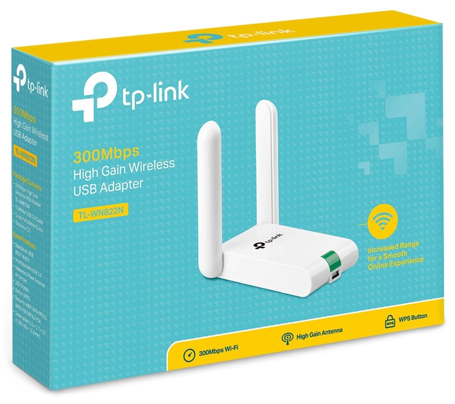 TP-Link TL-WN822N High Gain Wireless N USB Adapter 300Mbps