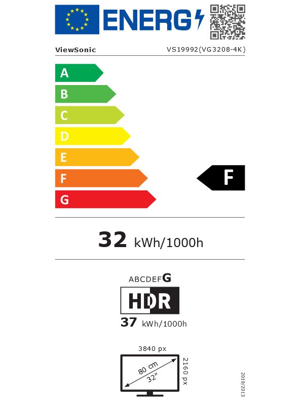 ViewSonic VG3208-4K / 32"/ VA/ 16:9/ 3840x2160/ 4ms/ 300cd/m2/ DP/ HDMI/ výškově nastav.