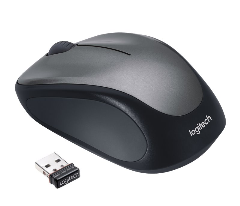 Logitech myš M235/ Bezdrátová/ Optická/ 1000dpi/ USB přijímač/ tmavě šedá (rtuť)