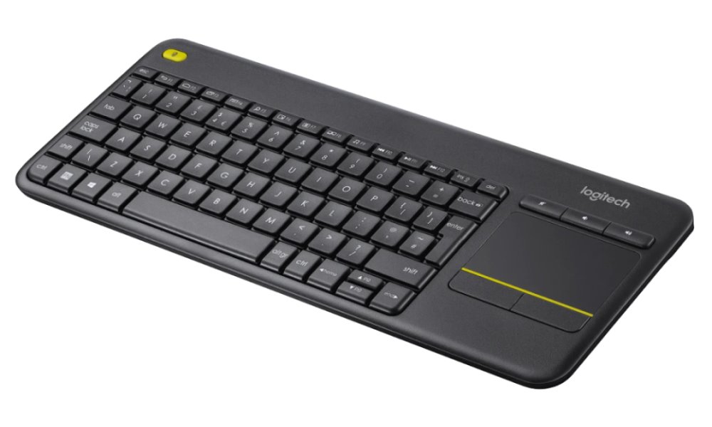 Logitech klávesnice K400 Plus/ Bezdrátová/ 2.4GHz/ Touchpad/ USB přijímač/ CZ/ Černá