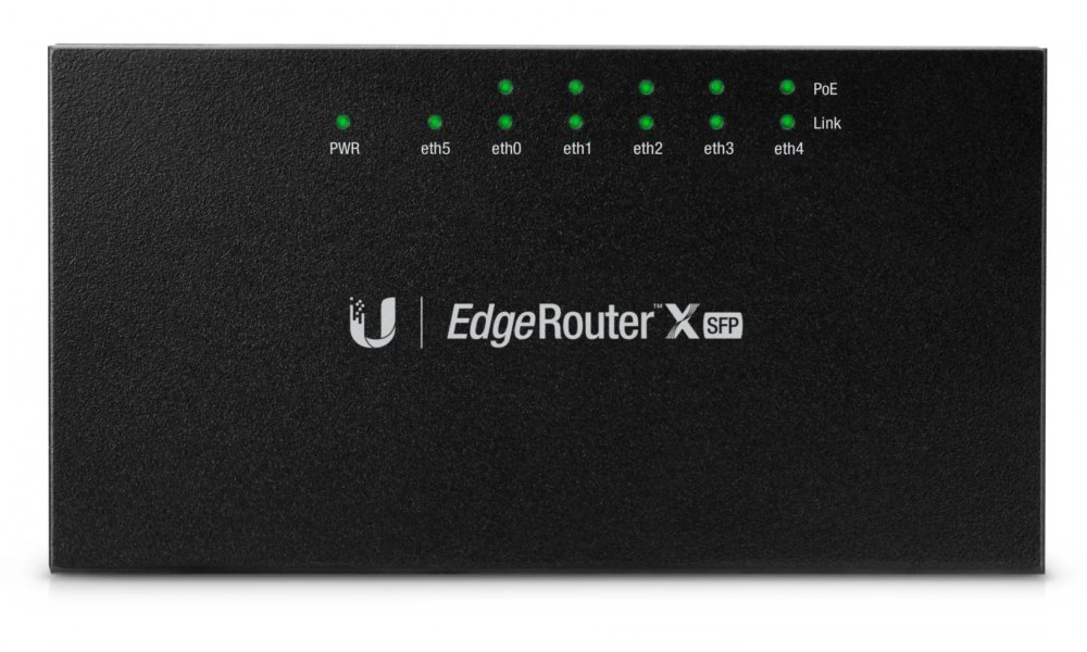 Ubiquiti EdgeRouter X SFP - 5x GbE port, 1x SFP port, 5x PoE 24V (PoE budget 50W)