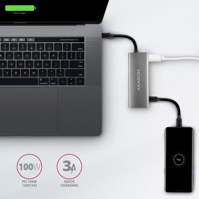 AXAGON hub USB-C / HMC-5G2 / USB 3.2 Gen2 / 2x USB-C / 2X USB-A / 1x HDMI / 4k/60 / 100W PD / 0,1m
