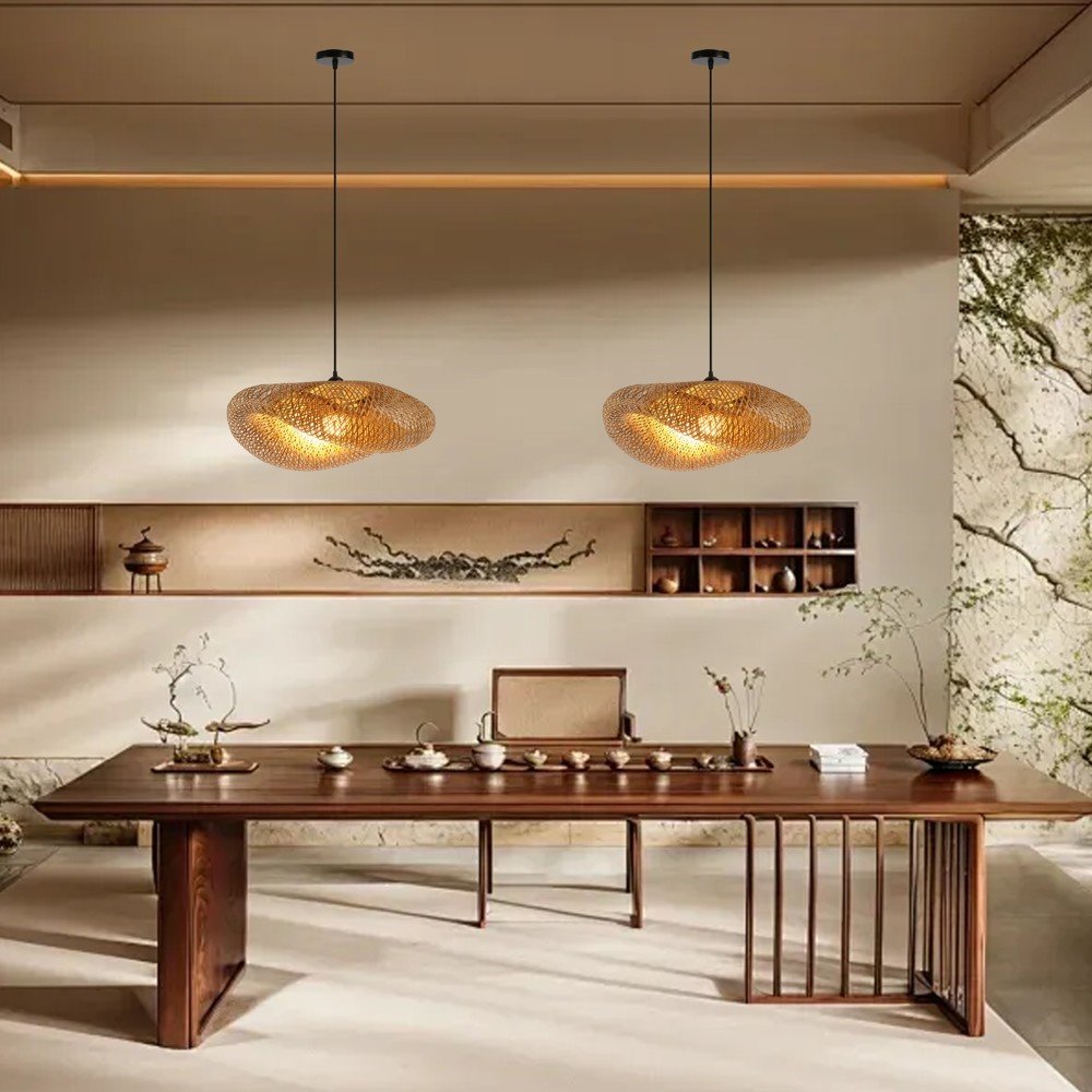 IMMAX BOHO HILO designové závěsné svítidlo, D60cm, E27, bambus