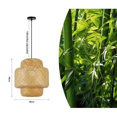 IMMAX BOHO HILO designové závěsné svítidlo, D38cm, E27. bambus