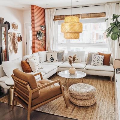 IMMAX BOHO HILO designové závěsné svítidlo, D50cm, E27, bambus