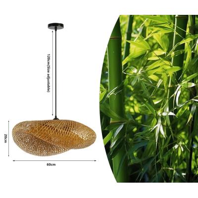 IMMAX BOHO HILO designové závěsné svítidlo, D60cm, E27, bambus