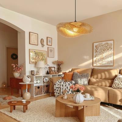 IMMAX BOHO HILO designové závěsné svítidlo, D60cm, E27, bambus