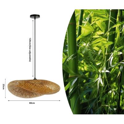 IMMAX BOHO HILO designové závěsné svítidlo, D80cm, E27, bambus