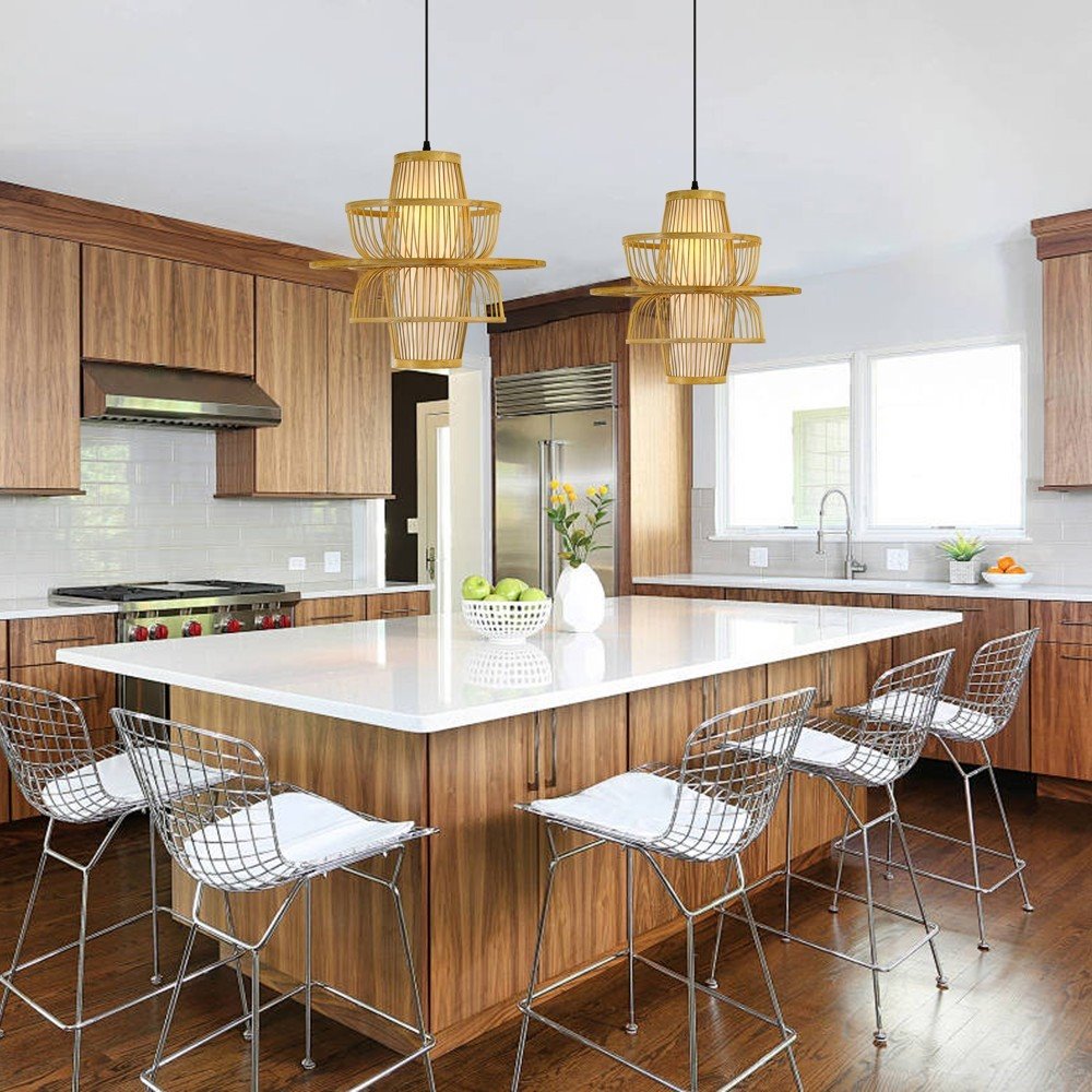 IMMAX BOHO PINCHOS designové závěsné svítidlo, D45cm, E27, bambusové dřevo