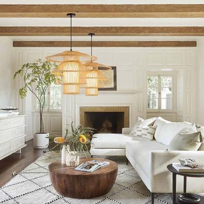 IMMAX BOHO PINCHOS designové závěsné svítidlo, D50cm, E27, bambusové dřevo