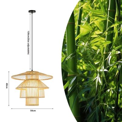 IMMAX BOHO PINCHOS designové závěsné svítidlo, D50cm, E27, bambusové dřevo