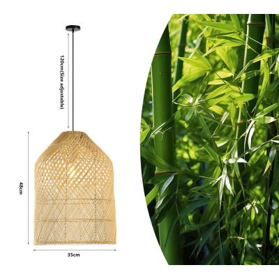 IMMAX BOHO PELO designové závěsné svítidlo, D35cm, E27, přírodní ratan