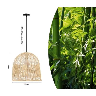 IMMAX BOHO PELO designové závěsné svítidlo, D50cm, E27, přírodní ratan