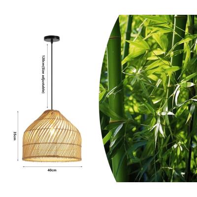 IMMAX BOHO PELO designové závěsné svítidlo, D40cm, E27, přírodní ratan