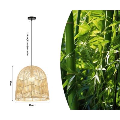 IMMAX BOHO PELO designové závěsné svítidlo, D40cm, E27, přírodní ratan